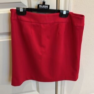 Wilsons Leather Vibrant Red Mini Skirt